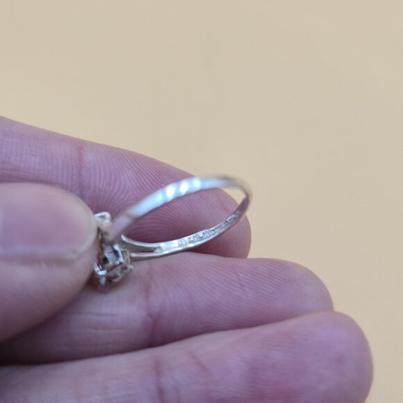 Size 5.75 Sterling Silver Marquise Pink Cubic Zirconia Gem Ring A4757 - Picture 6 of 9